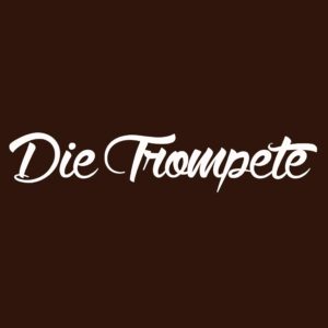 Logo der Trompete mit dunklem Hintergrund