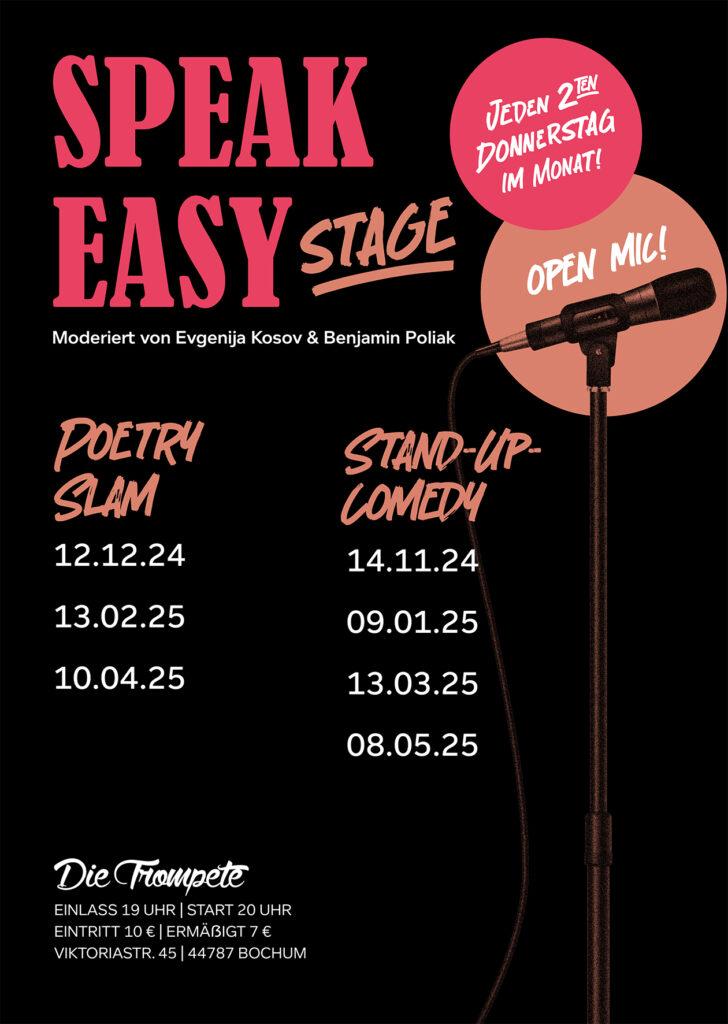 Speak Easy Stage Plakat Saison 2024/2025